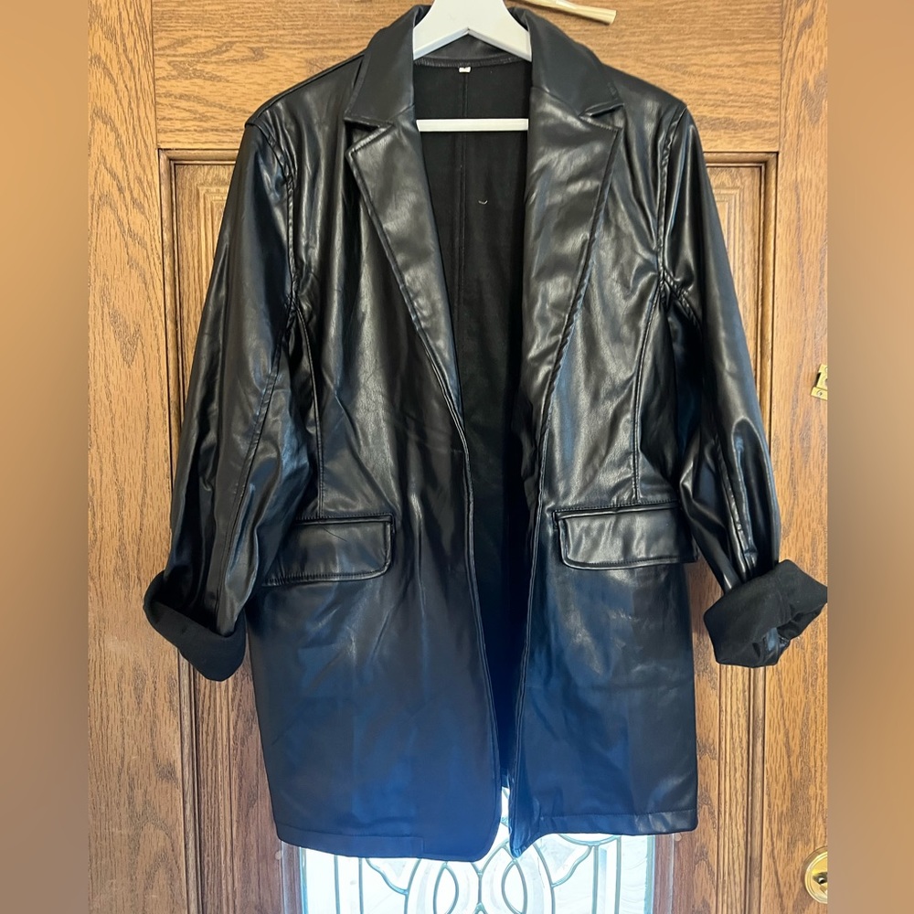 Faux leather jacket